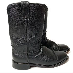 Dan Post black leather pull on boots size 8.5